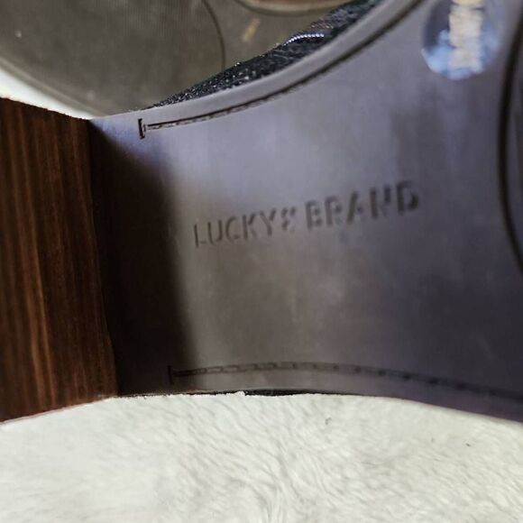 Lucky Brand Women's Black Suede Side Zip Cinder Pickla Booties Size 9.5 - Picture 8 of 9